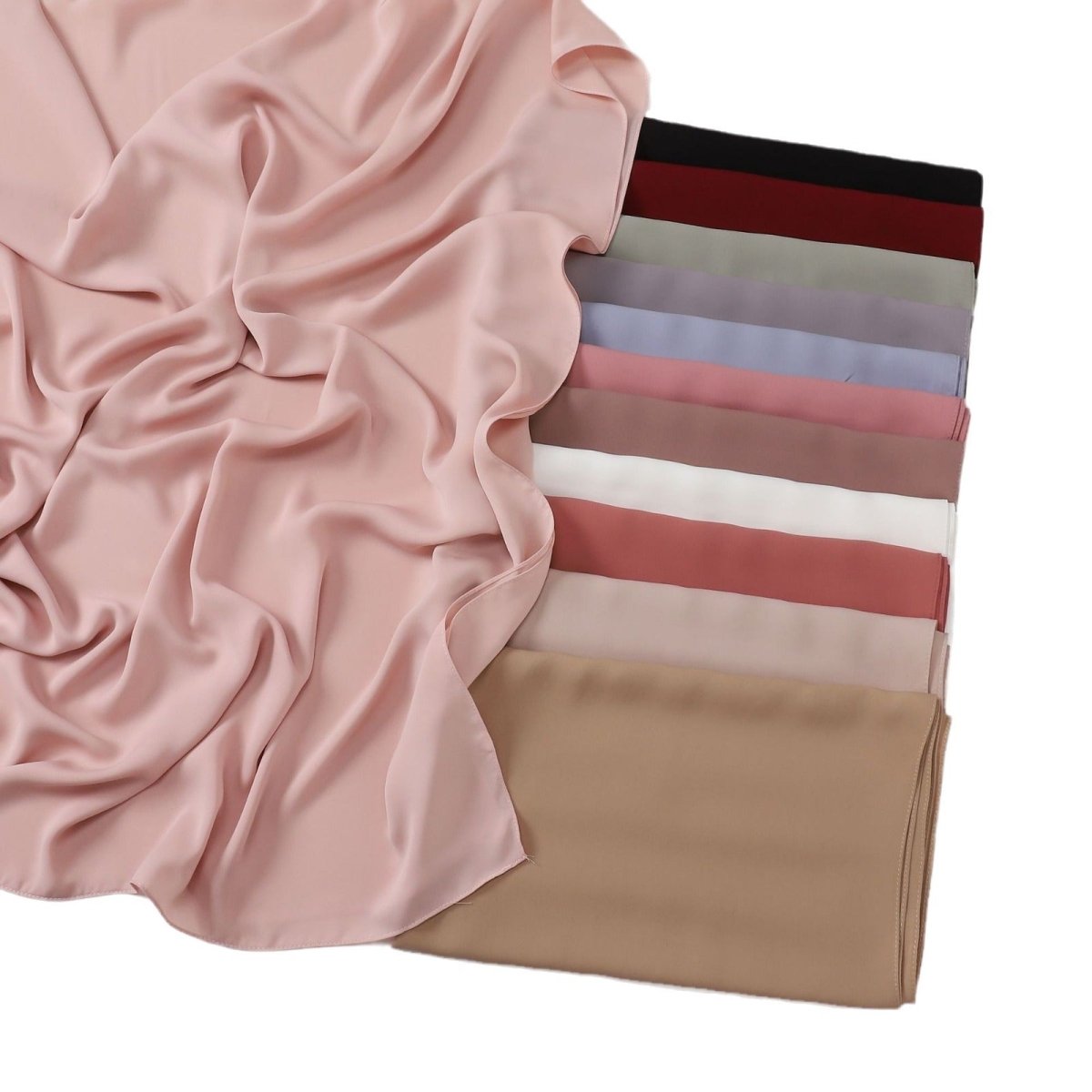 Crinkle-Resistant Long Hijab Silk-Like Hijab