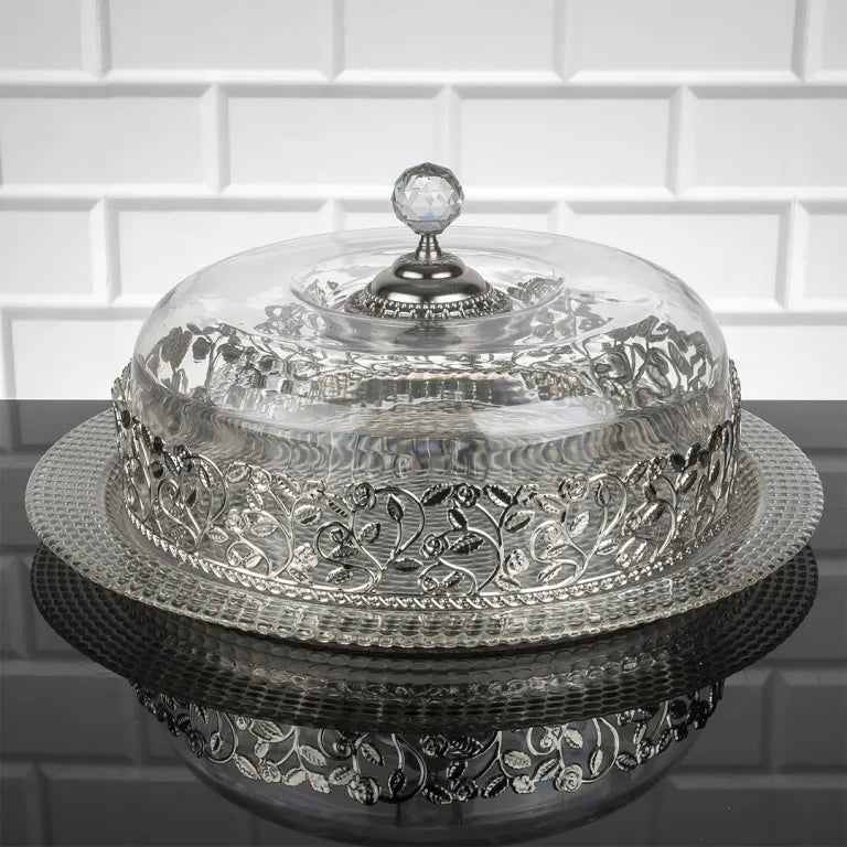 Silver cake dome