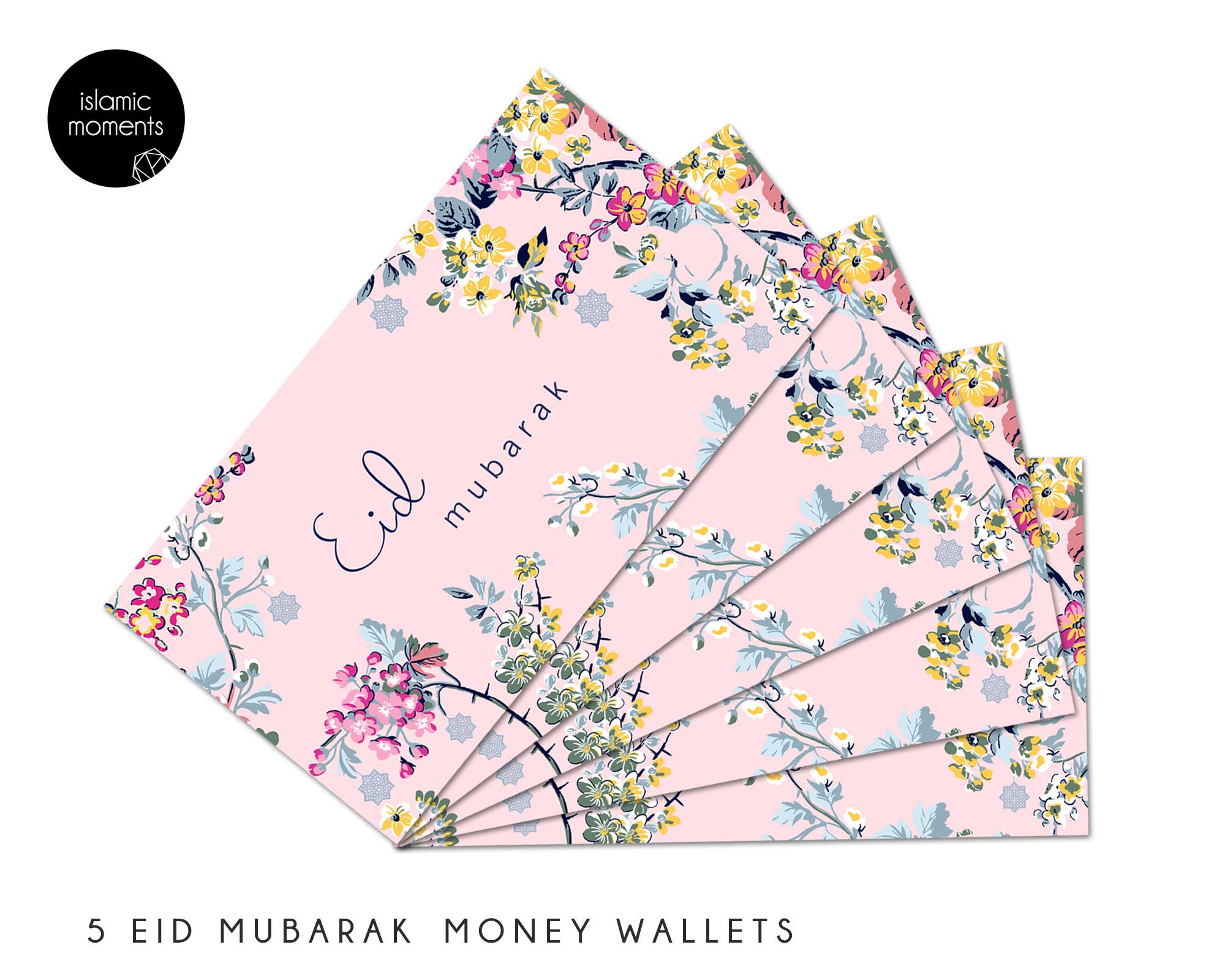 Eid Mubarak Money Wallets Multipack of 5