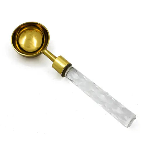 Gold Scoop with Glass Handle