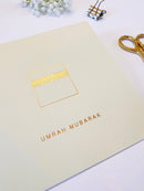 Umrah Mubarak Gold Foiled Greeting Card in Cream
