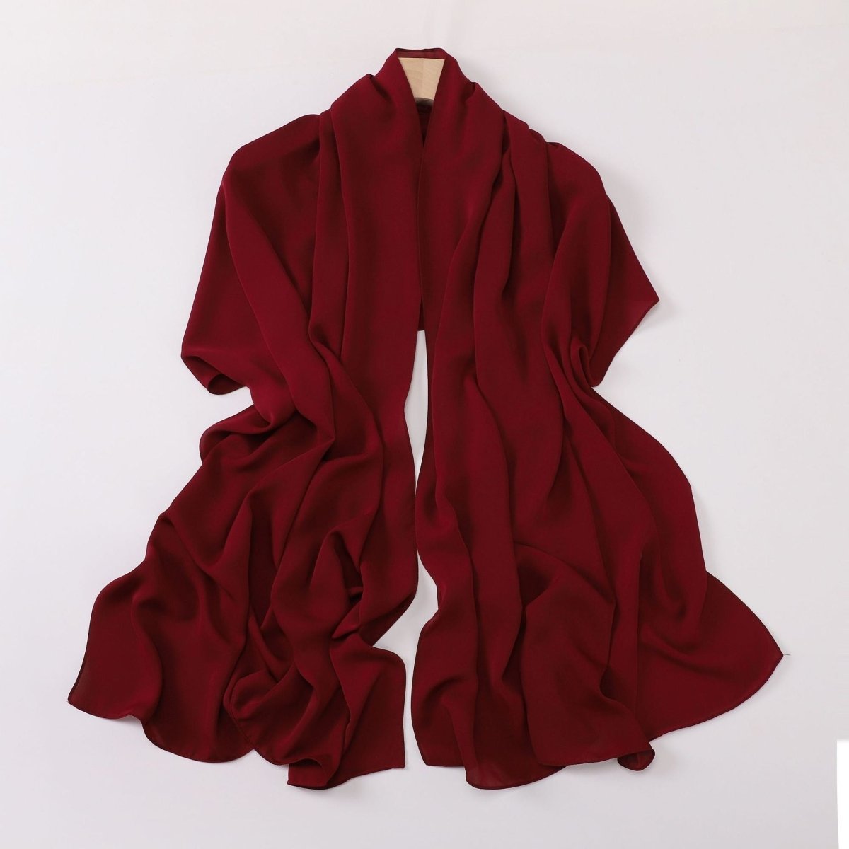 Crinkle-Resistant Long Hijab Silk-Like Hijab