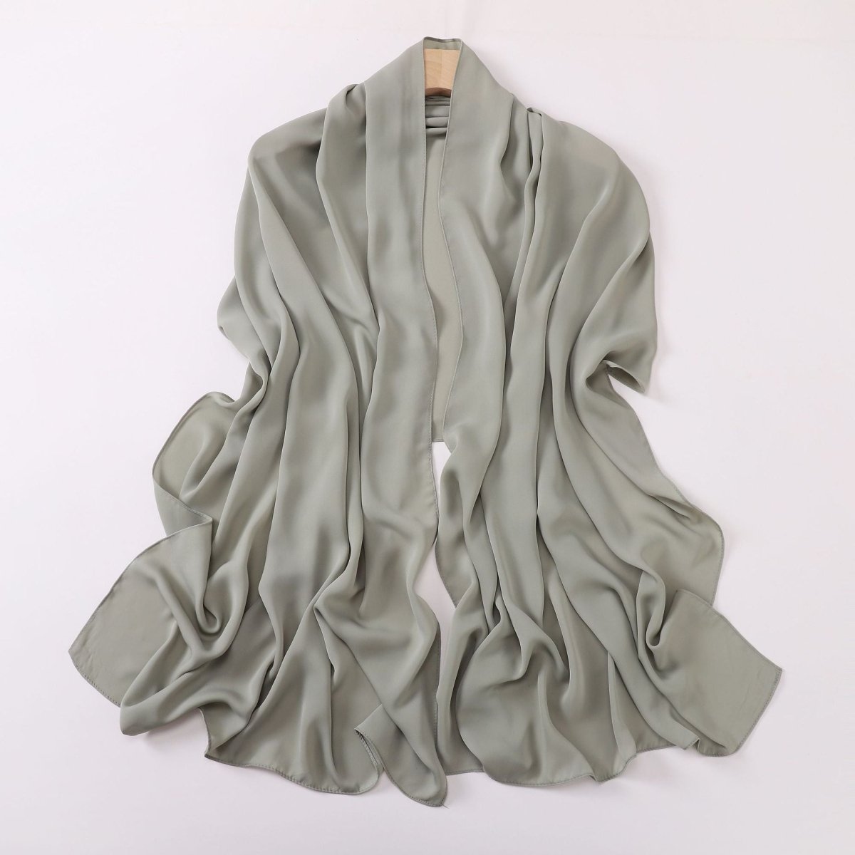 Light green scarf on a white background
