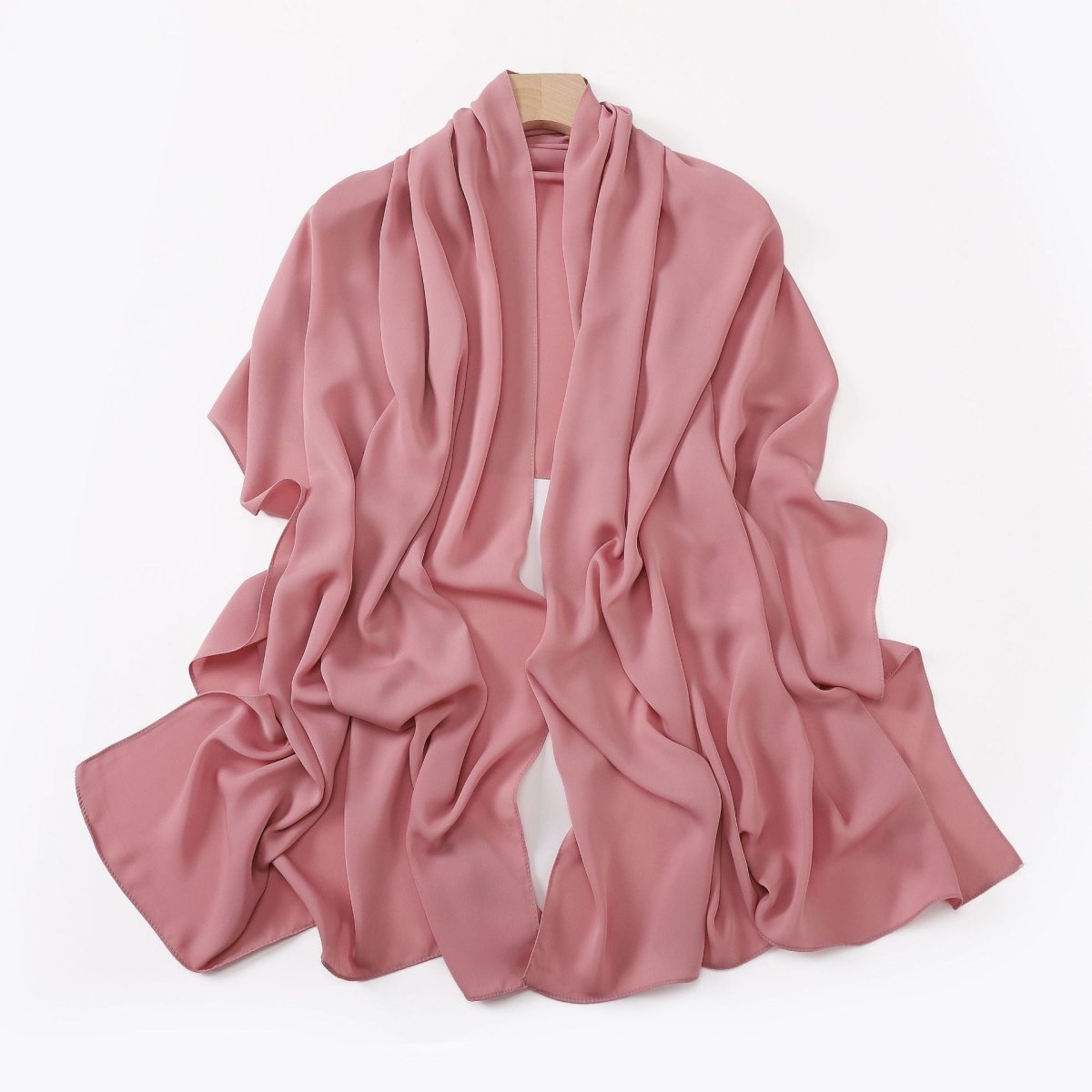 Pink scarf on a white background
