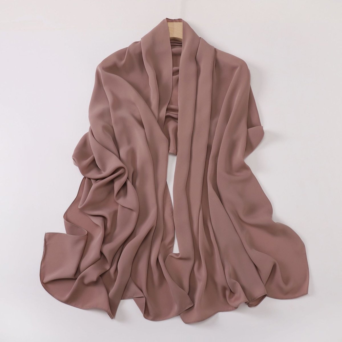 Brown scarf on a white background