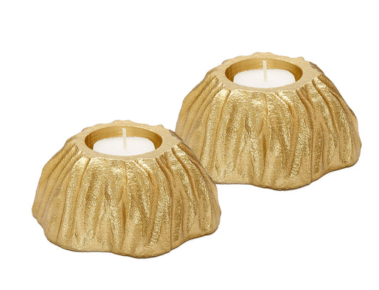 Gold Textured Tea Light Holders