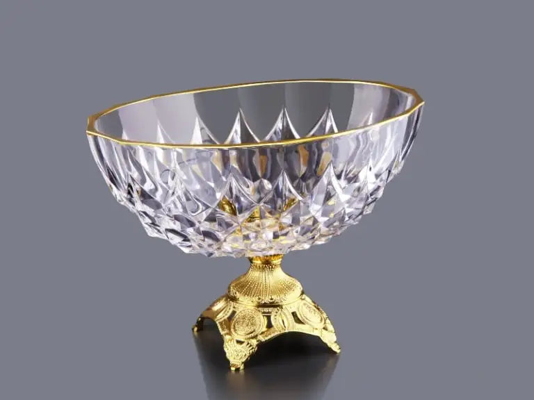 Gold Crystal Snack/Fruit Bowl