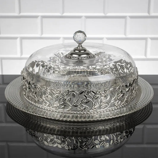 Silver cake dome