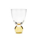 Set of 6 Small Glasses on Gold Ball Pedestal